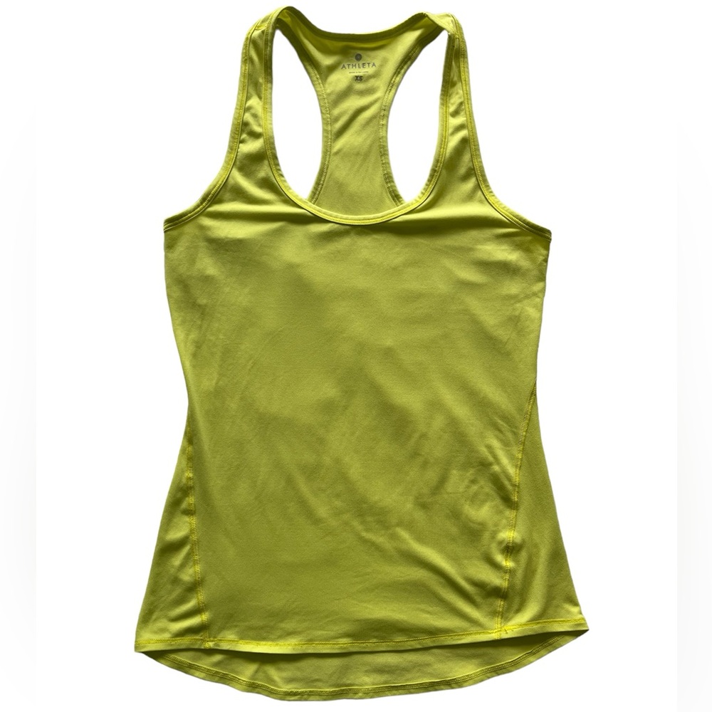 Athleta Racerback Tank in Bright Yellow - Size XS